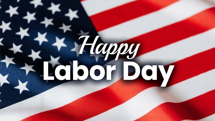 Happy Labor Day American Flag