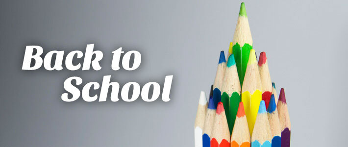  Back to School. A group of colored pencils. 