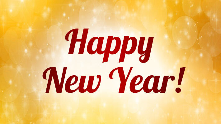 Banner with the text, Happy New Year. 