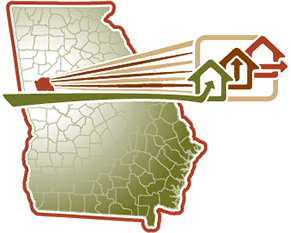 A map of Georgia highlighting the location of The City of Newnan in Coweta County.